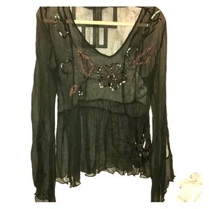 Vintage silk flows blouse